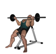 Barbell Press - Incline Reverse Wide
